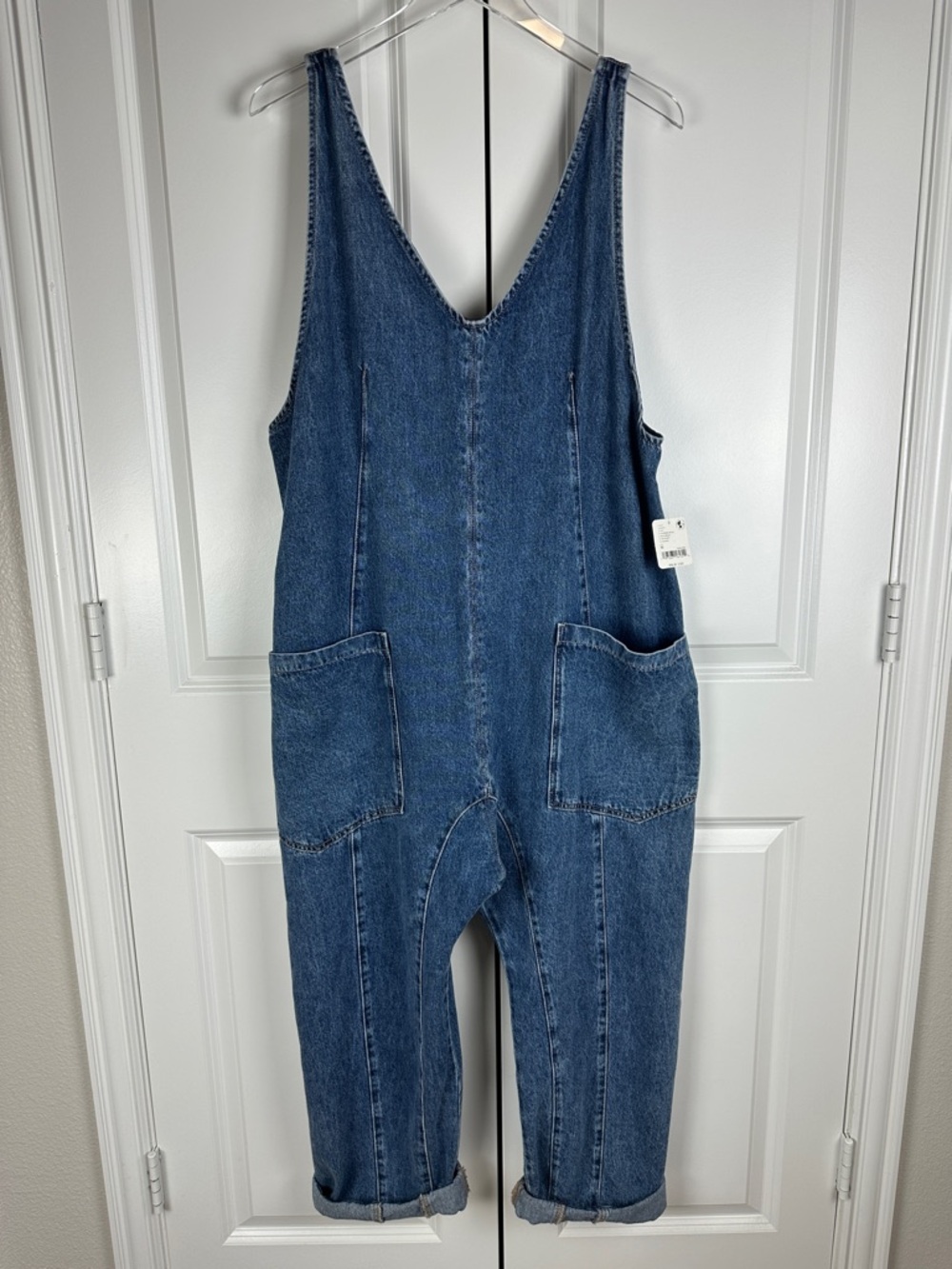 Free People We The Free High Roller Jumpsuit in Sapphire Blue - Picture 7 of 15